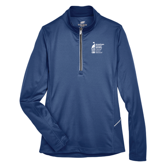 CAN Logo: Ladies' Cool & Dry Sport Quarter-Zip Pullover - Navy