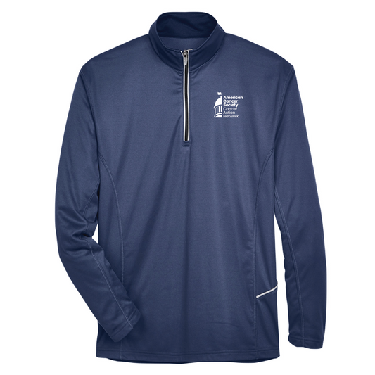 CAN Logo: Men's Cool & Dry Sport Quarter-Zip Pullover - Navy