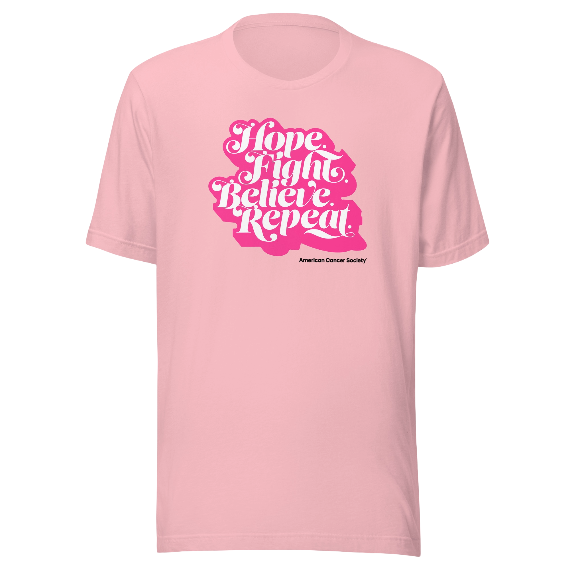 Hope, Fight, Believe, Repeat Script, Unisex Graphic Tee - Made to Order