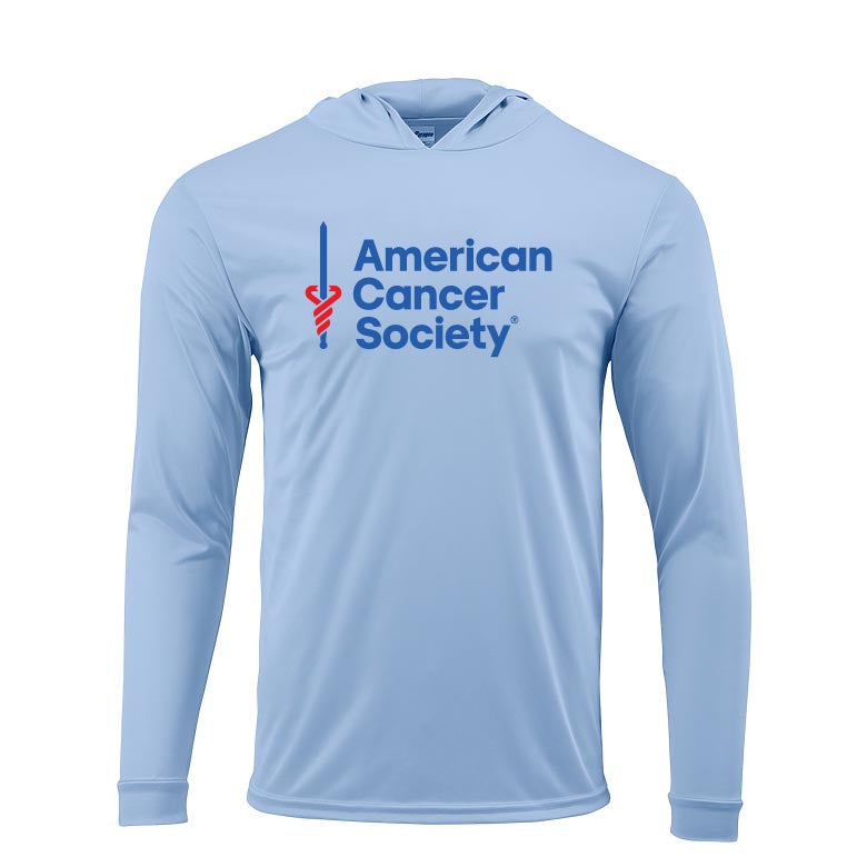 Bahama Long Sleeve SPF Hoodie T-Shirt - Blue Mist – American Cancer Society  eStore