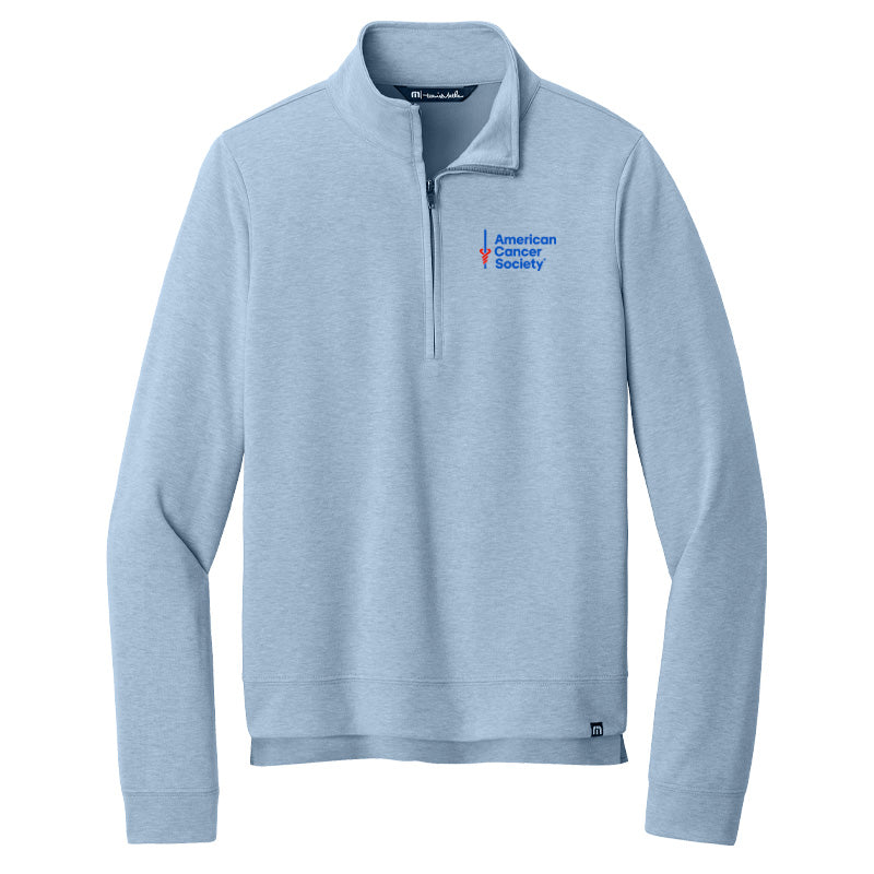 TravisMathew Women's Coveside 1/2-Zip - Light Blue Heather