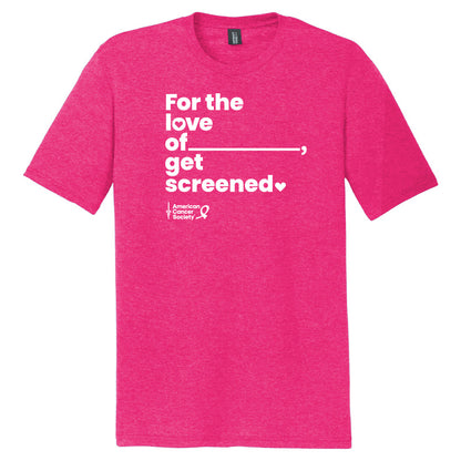 For The Love of, Fuschia Frost Pink T-Shirt