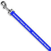 American Cancer Society Elite+ Dog Leash 1" x 6' - Blue