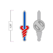 Sword of Hope Lapel Pin with Military Clutch Pin Back