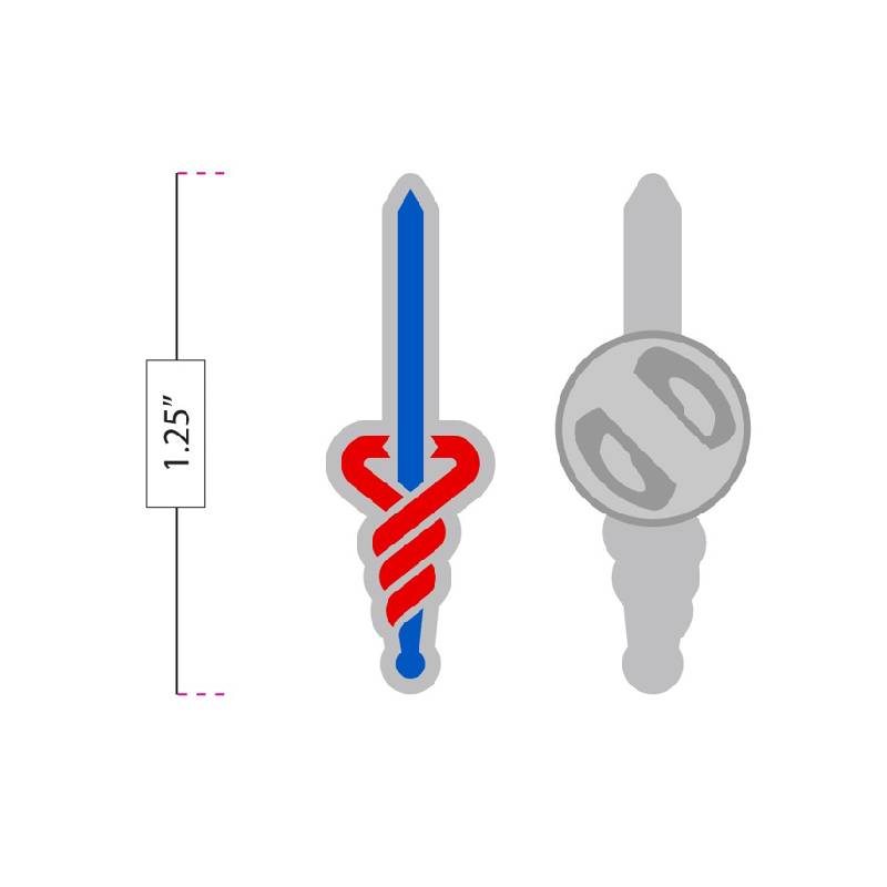 Sword of Hope Lapel Pin with Military Clutch Pin Back