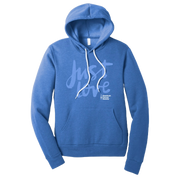 Just Love BELLA+CANVAS Unisex Sponge Fleece Hoodie - Heather True Royal