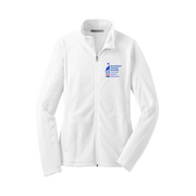 CAN Logo: Ladies Microfleece Jacket - White