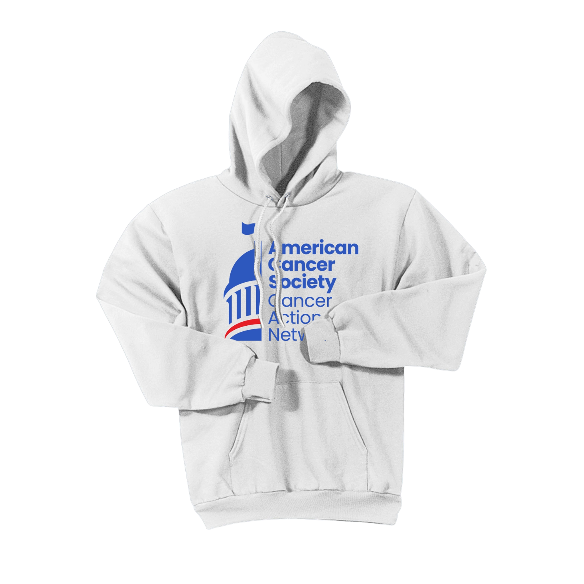 CAN Logo: Port & Company Hooded Sweatshirt - White