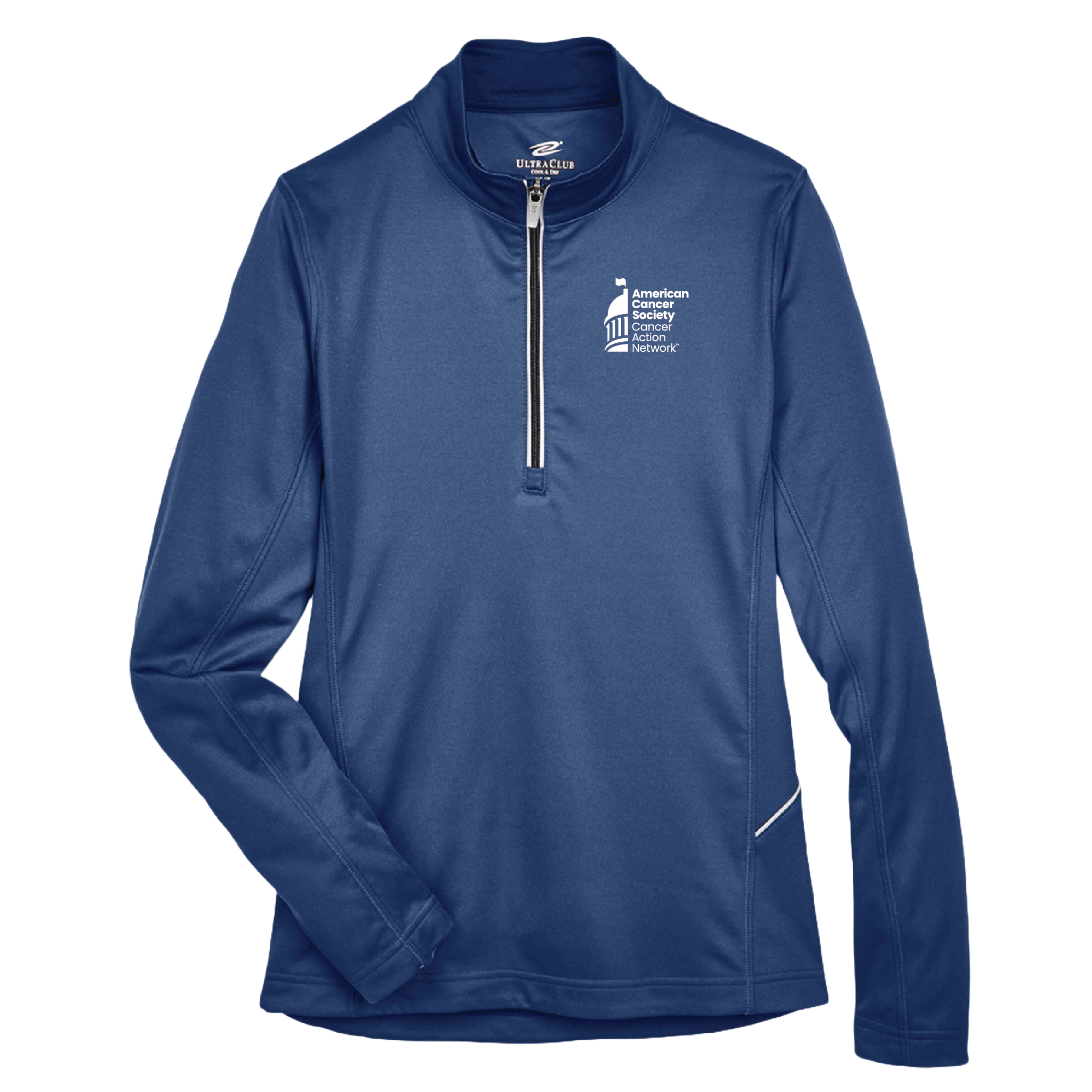 CAN Logo: Ladies' Cool & Dry Sport Quarter-Zip Pullover - Navy