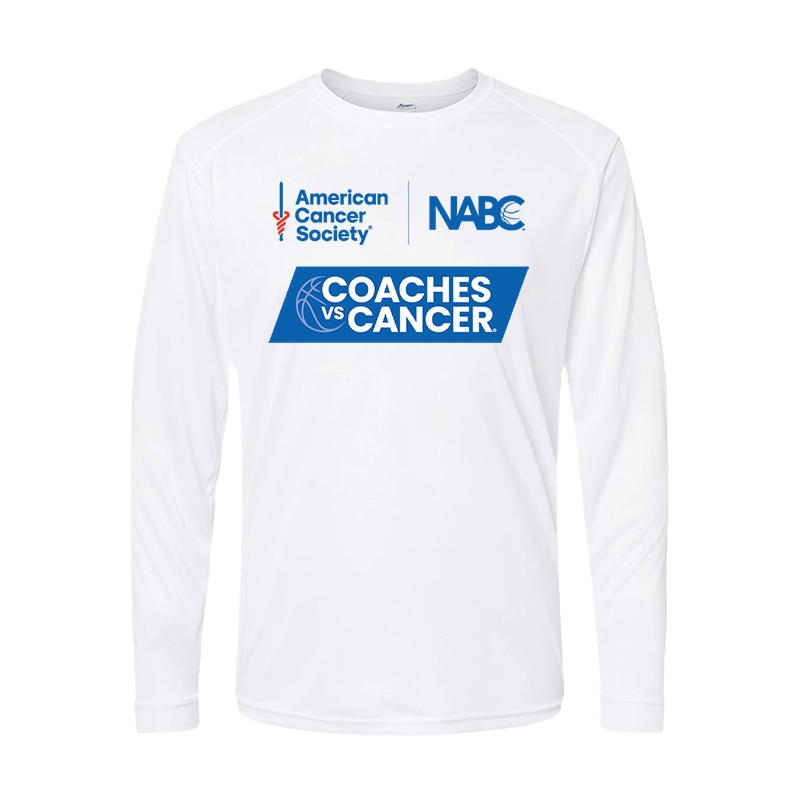 Coaches vs Cancer Performance Long Sleeve T-Shirt - White