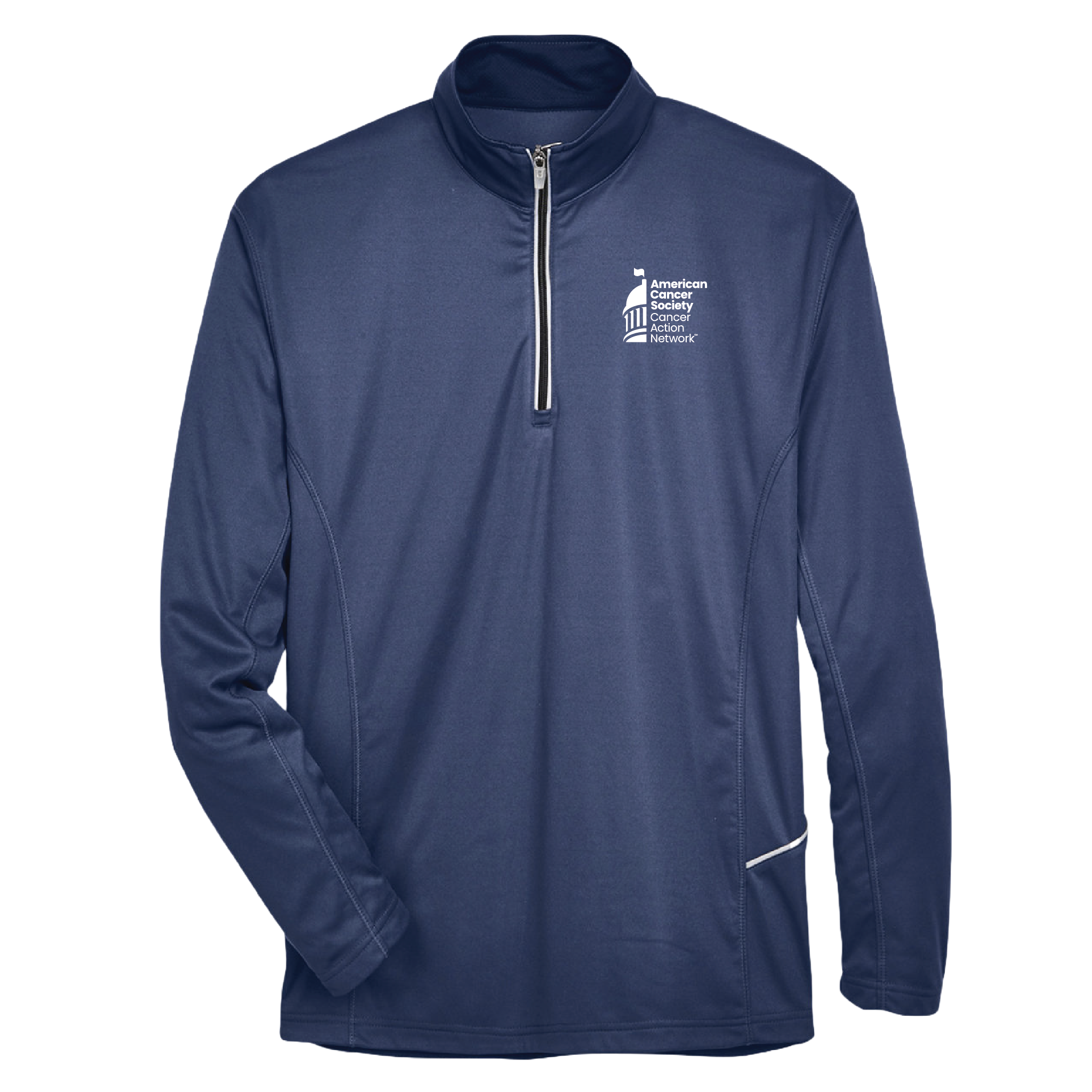 CAN Logo: Men's Cool & Dry Sport Quarter-Zip Pullover - Navy