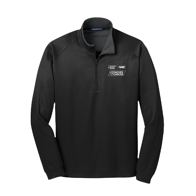 Coaches vs Cancer Vertical Texture 1/4-Zip Pullover - Black