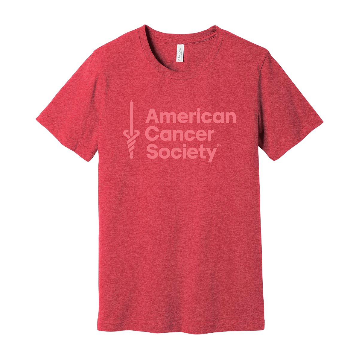 American Cancer Society Bella Canvas T-Shirt - Heather Red