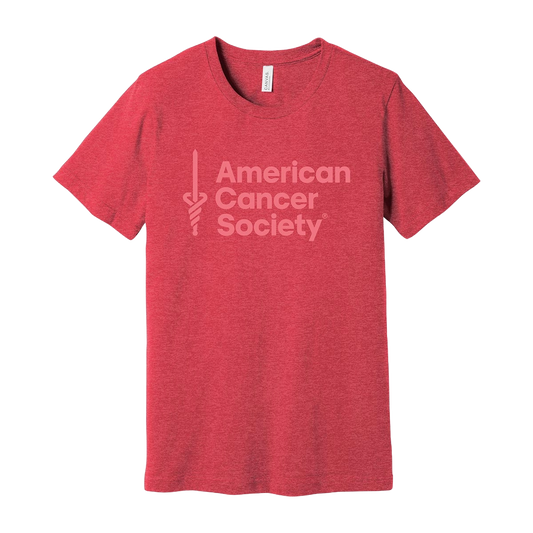 American Cancer Society Bella Canvas T-Shirt - Heather Red