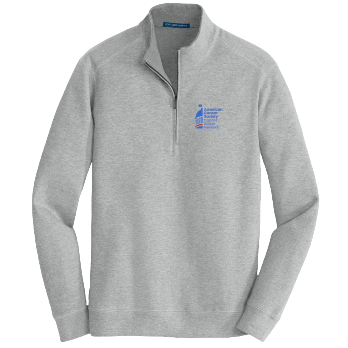 ACS CAN Interlock 1/4-Zip Pullover - Heather Grey