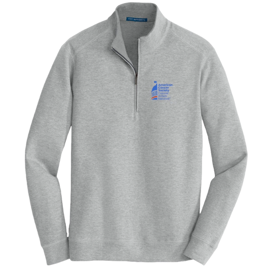 ACS CAN Interlock 1/4-Zip Pullover - Heather Grey