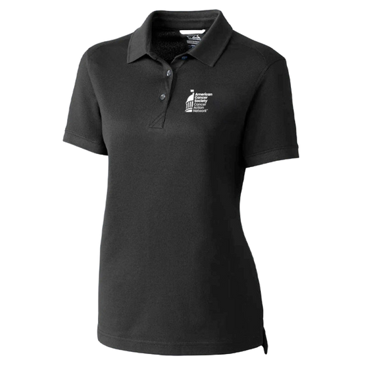 ACS CAN Cutter & Buck Advantage Tri-Blend Pique Women's Polo- Black