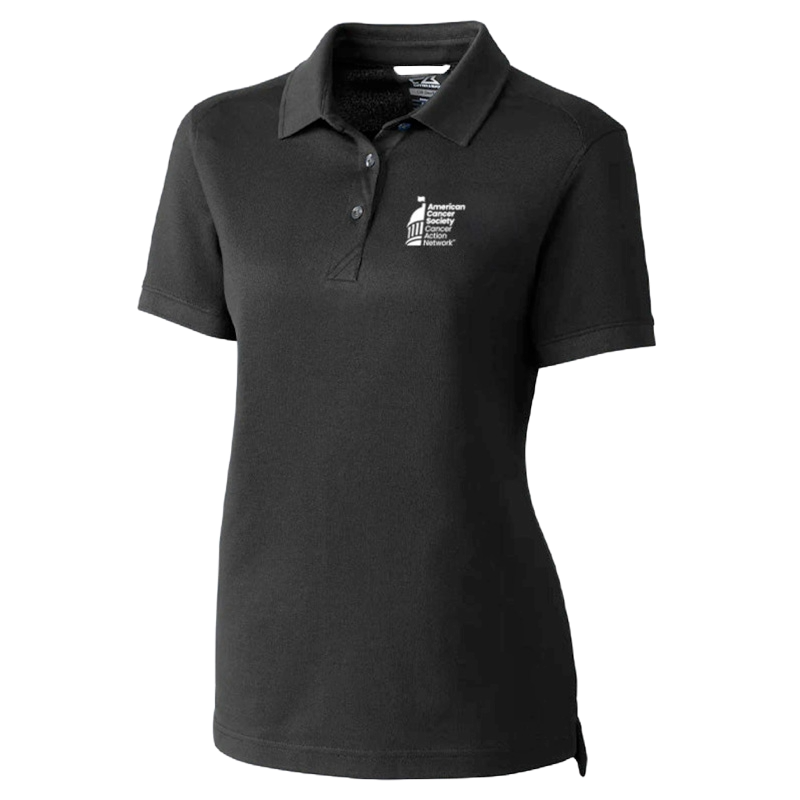 ACS CAN Cutter & Buck Advantage Tri-Blend Pique Women's Polo- Black