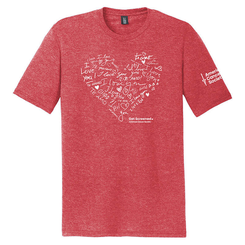I Love You Get Screened Shirt - Red Frost