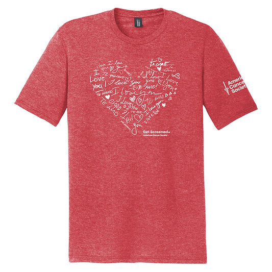 I Love You Get Screened Shirt - Red Frost