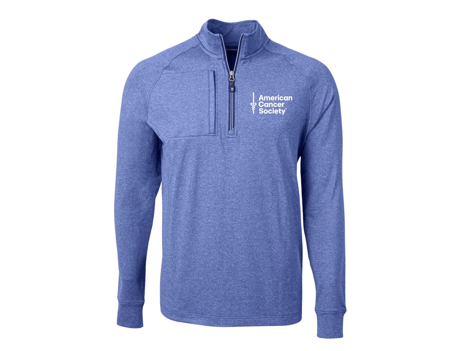 Men's Cutter & Buck Adapt Eco Pullover - Tour Blue Heather