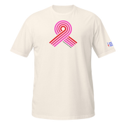 Breast Cancer Awareness Ribbon Graphic Tee - Natural - Made to Order