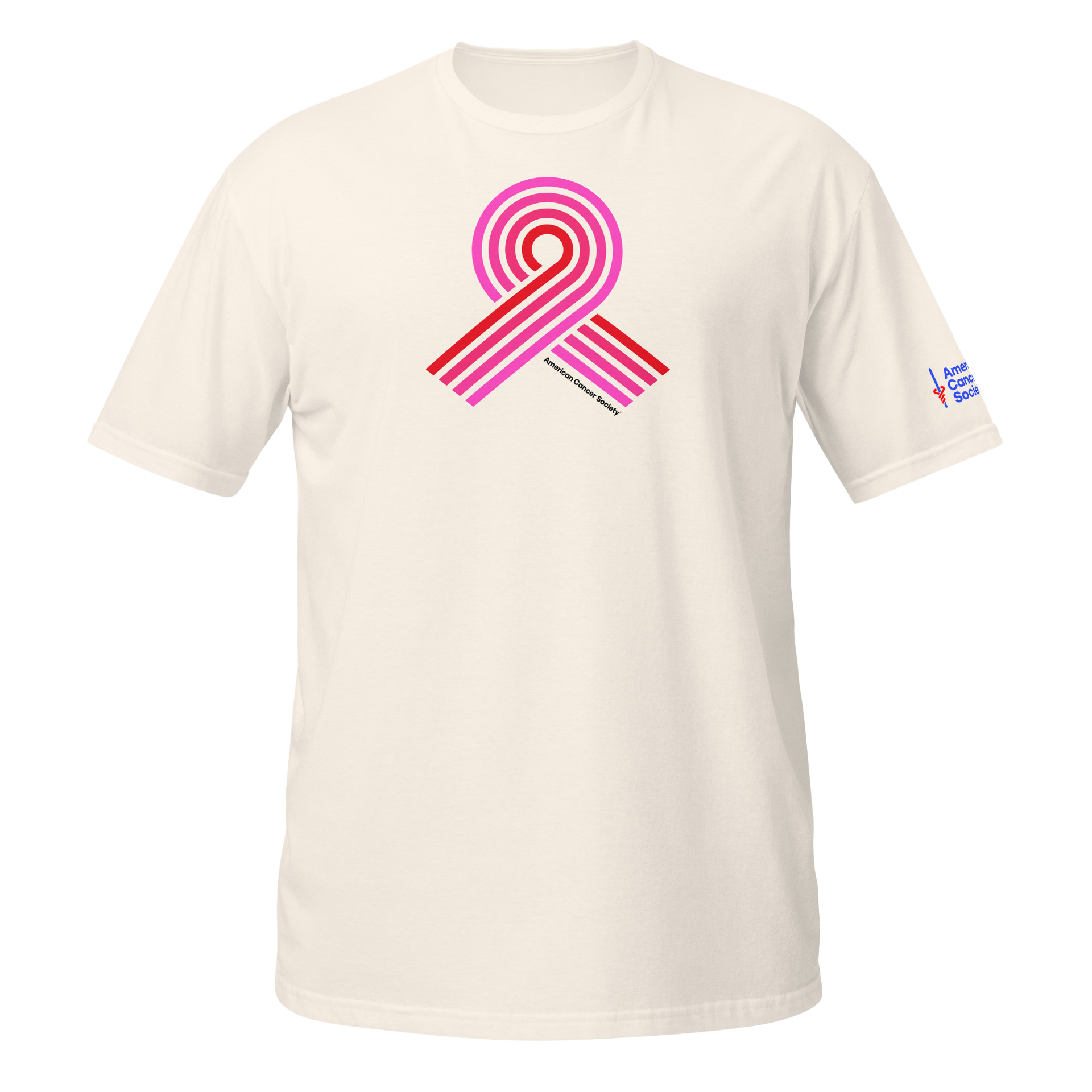 Breast Cancer Awareness Ribbon Graphic Tee - Natural - Made to