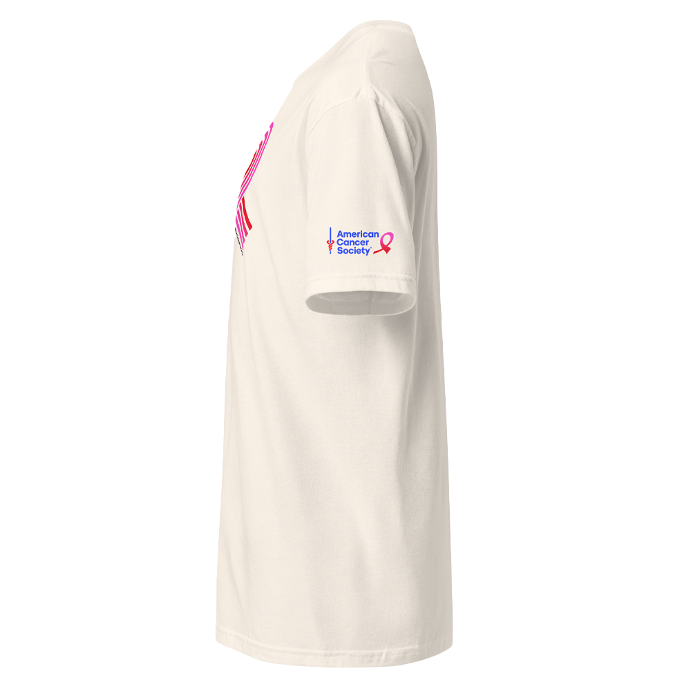 Breast Cancer Awareness Ribbon Graphic Tee - Natural - Made to Order