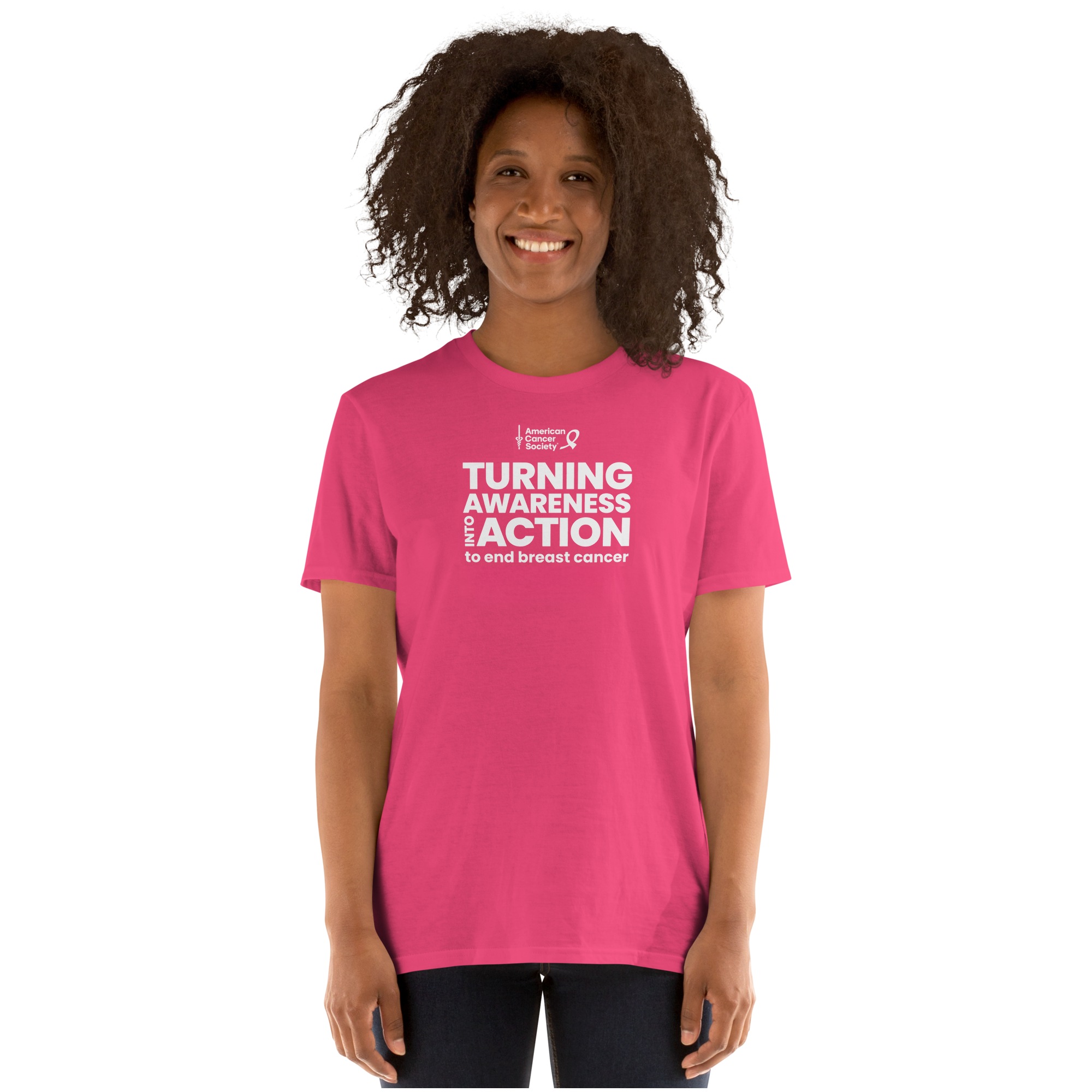 Breast Cancer Awareness to Action Graphic Tee - Pink - Made to Order