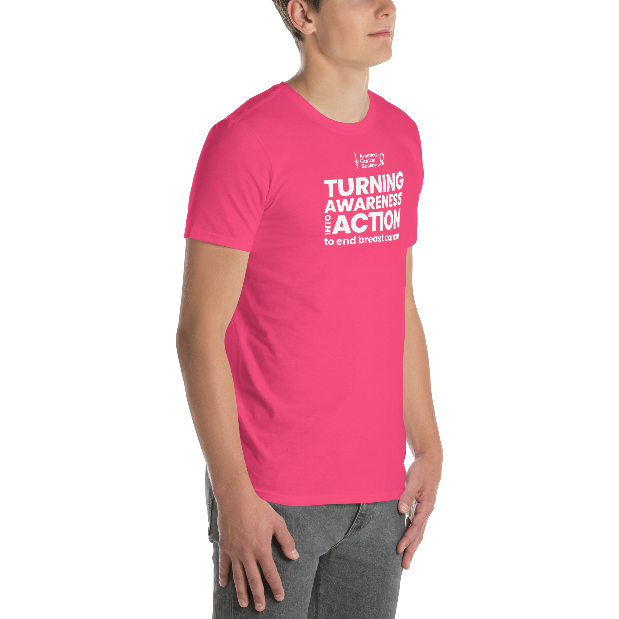 Breast Cancer Awareness to Action Graphic Tee - Pink - Made to Order