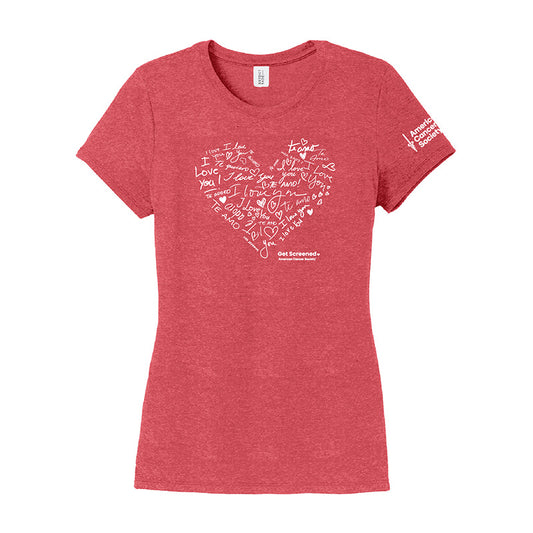 I Love You Get Screened Women's Shirt - Red Frost