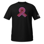Breast Cancer Awareness Ribbon Graphic Tee - Black - Made to Order