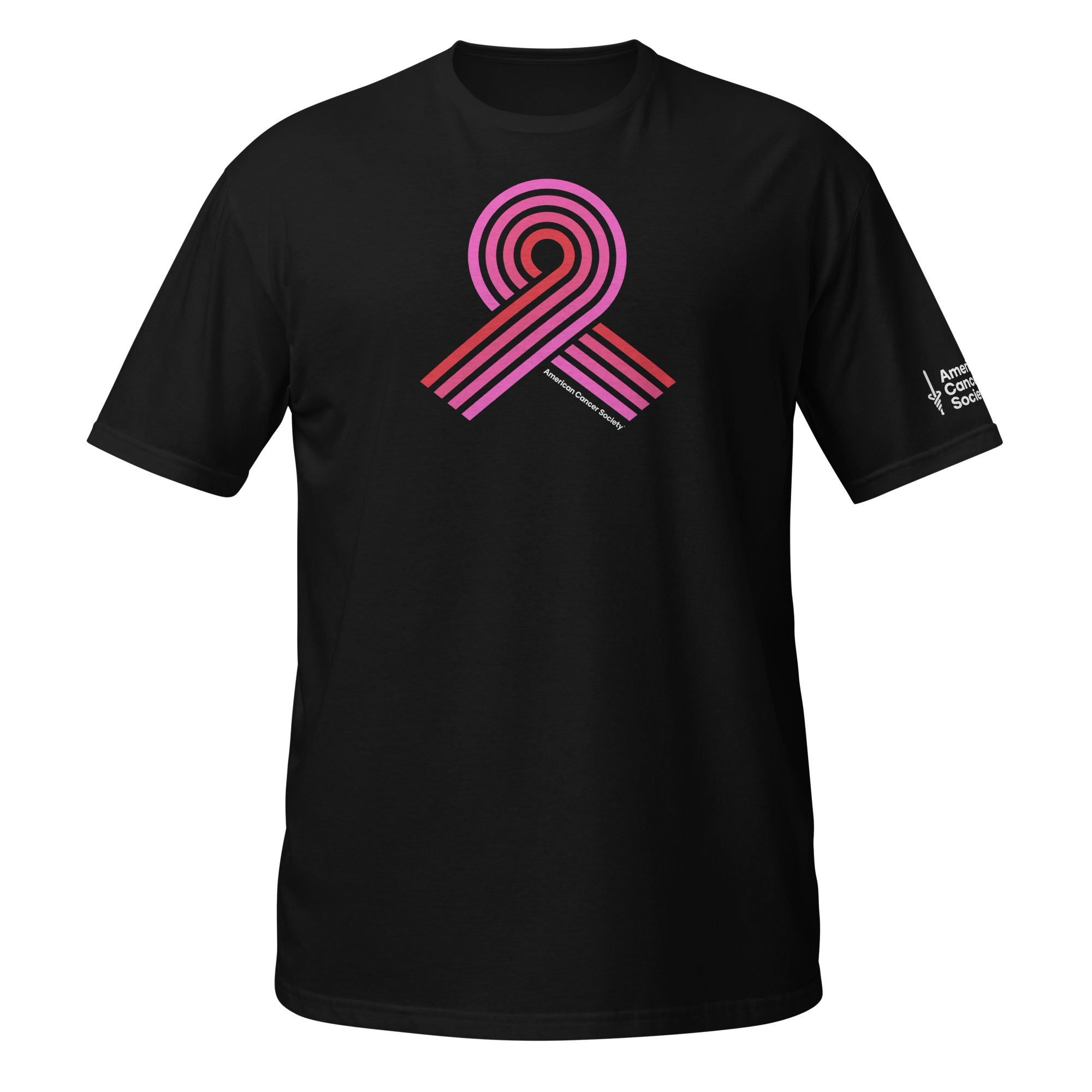 Breast Cancer Awareness Ribbon Graphic Tee - Black - Made to Order