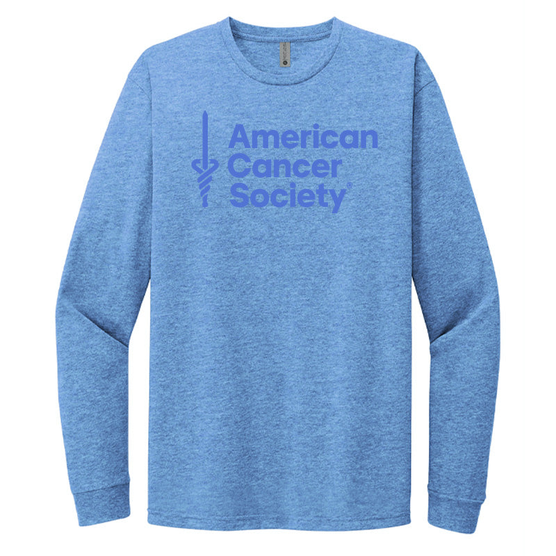 Next Level Long Sleeve Tee in Heather Columbia Blue
