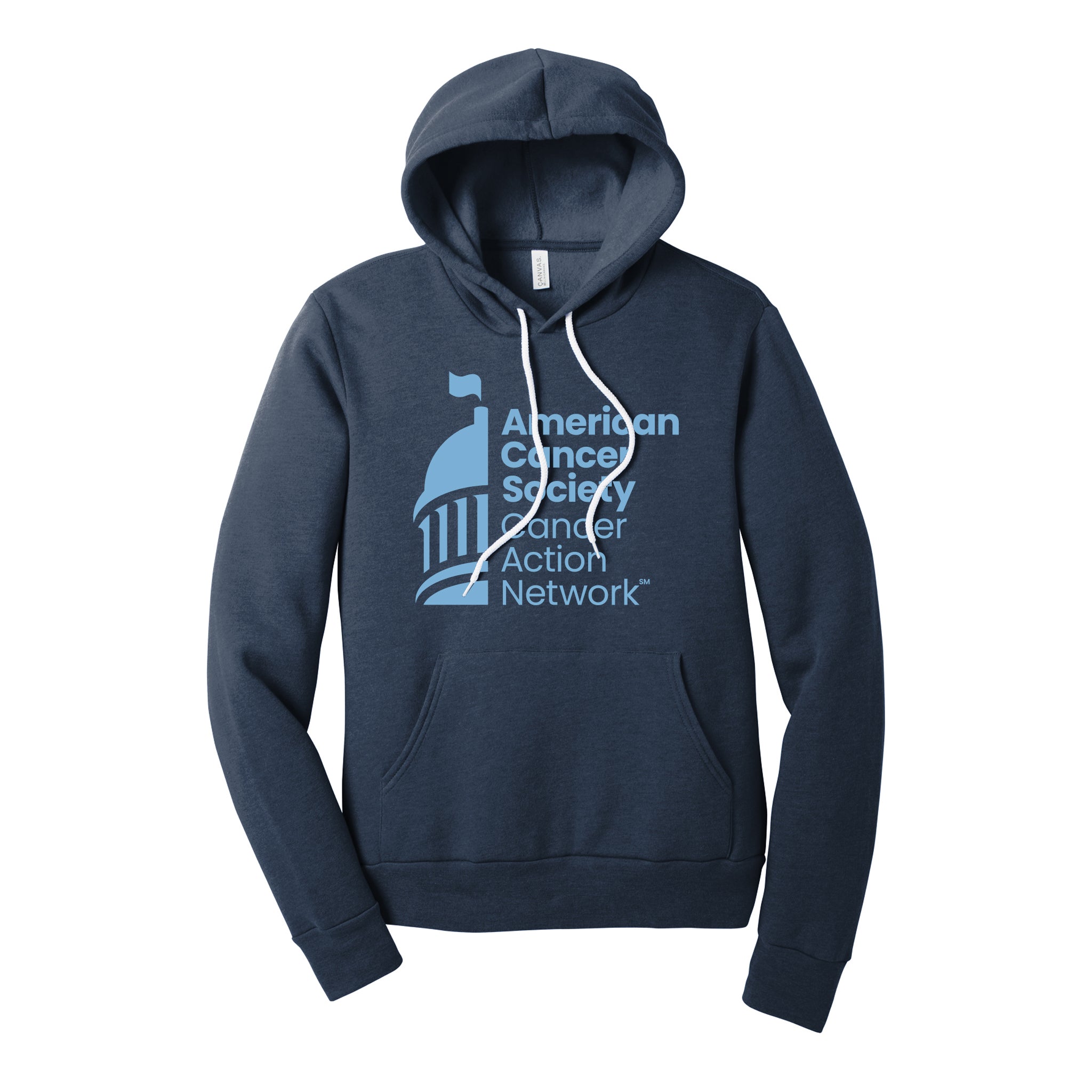 CAN Logo Bella Canvas Pullover Hoodie Heather Navy