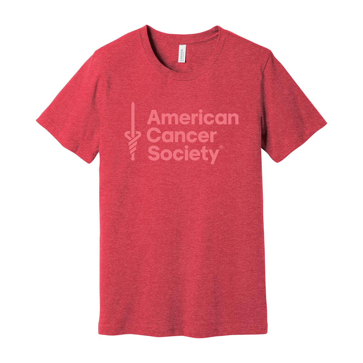 American Cancer Society Bella Canvas Tee - Heather Red