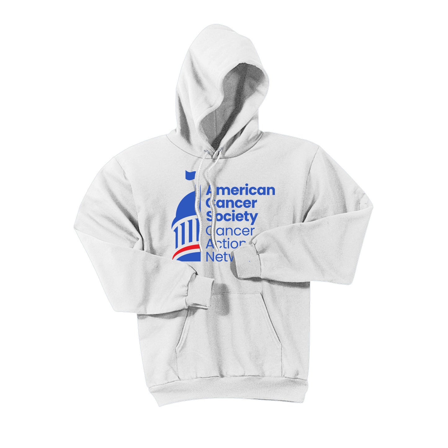 CAN Logo: Port & Company Hooded Sweatshirt - White