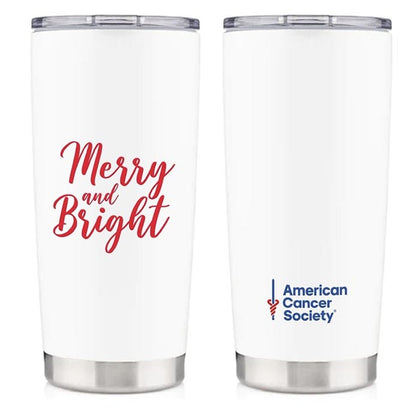 Merry and Bright White Tumbler